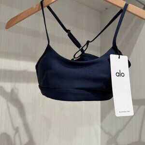 ALO Women's Air Lift Sports Bra, Navy, XS